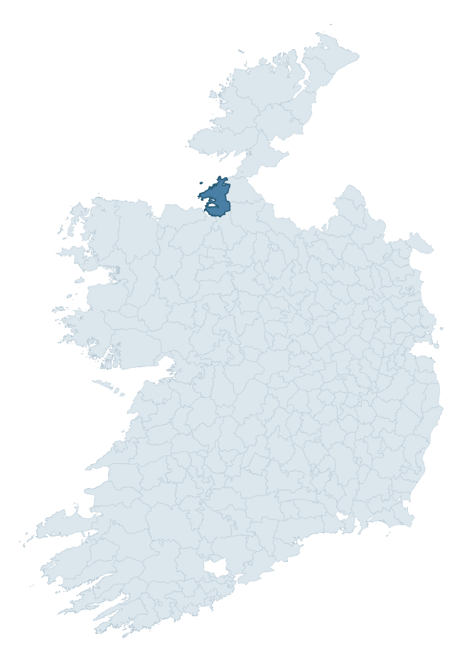Regional context map showing CARBURY barony within SLIGO