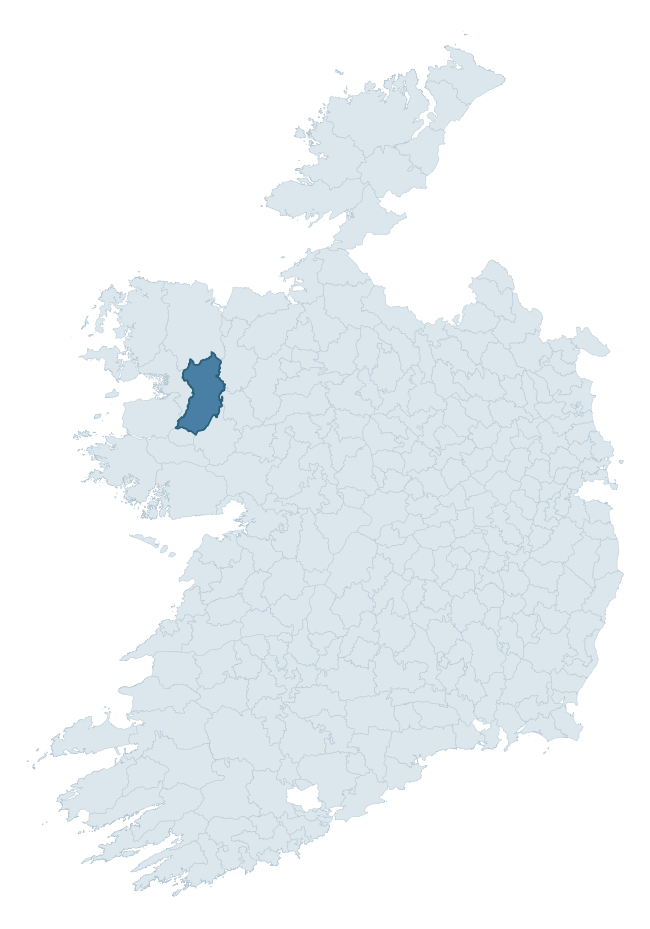 Regional context map showing CARRA barony within MAYO