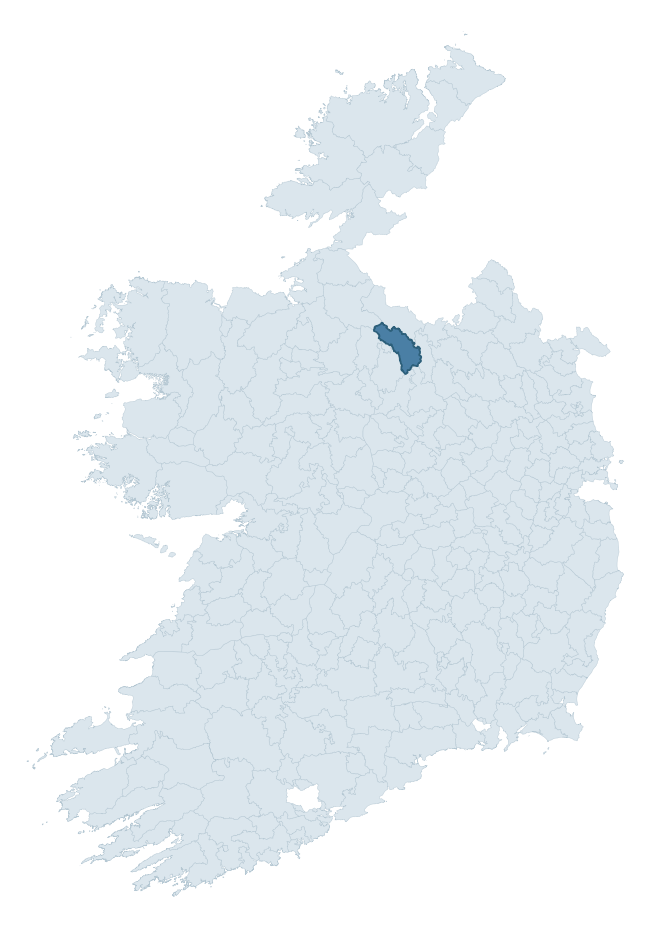 Regional context map showing CARRIGALLEN barony within LEITRIM