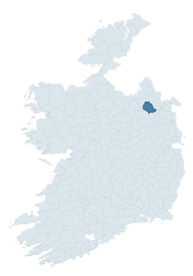 Regional context map showing CLANKEE barony within CAVAN