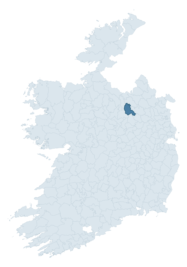 Regional context map showing CLANMAHON barony within CAVAN