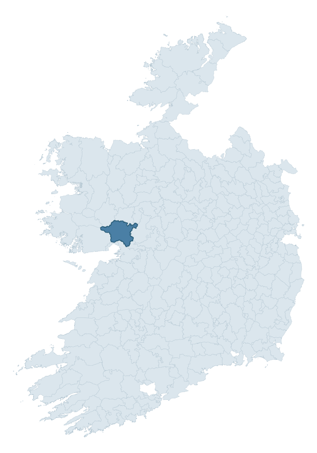 Regional context map showing CLARE barony within GALWAY