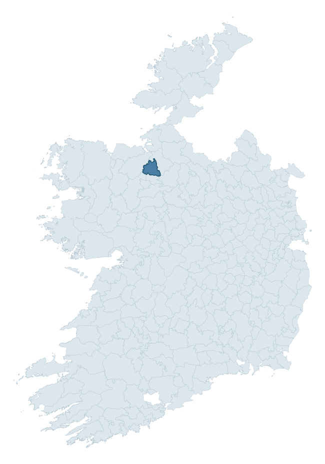 Regional context map showing CORRAN barony within SLIGO