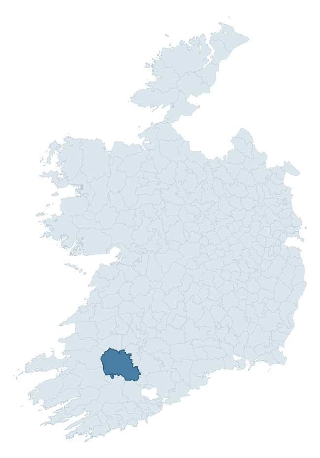 Regional context map showing DUHALLOW barony within CORK