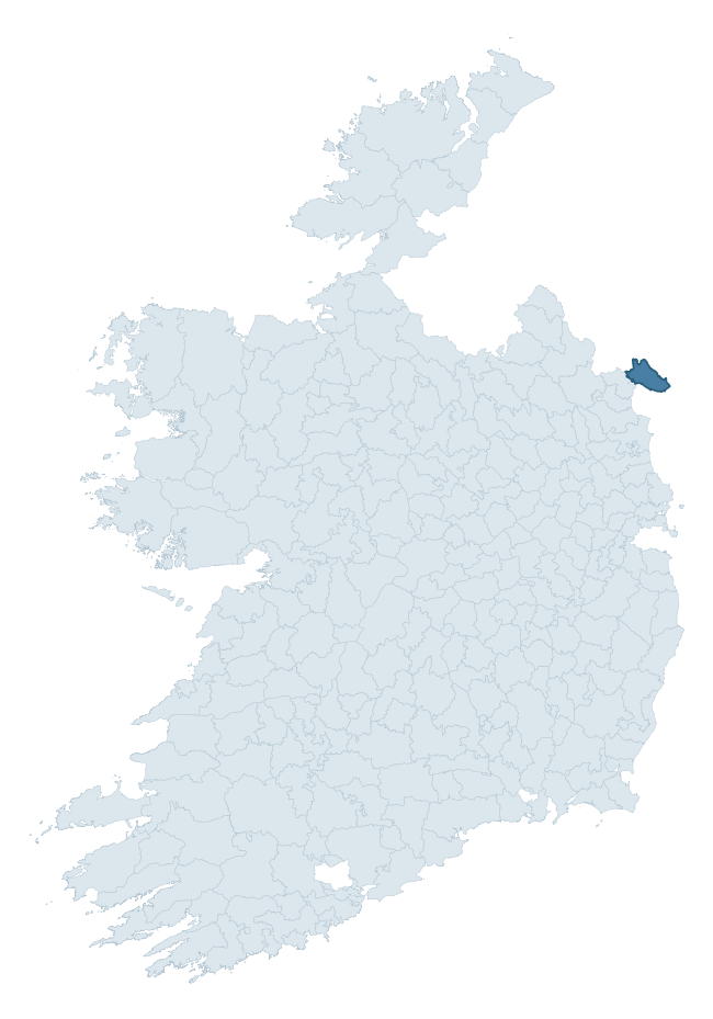 Regional context map showing DUNDALK LOWER barony within LOUTH