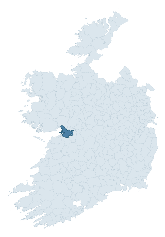 Regional context map showing DUNKELLIN barony within GALWAY