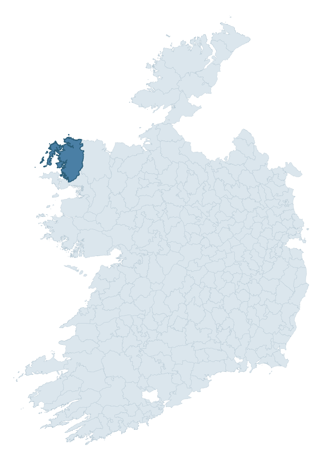 Regional context map showing ERRIS barony within MAYO