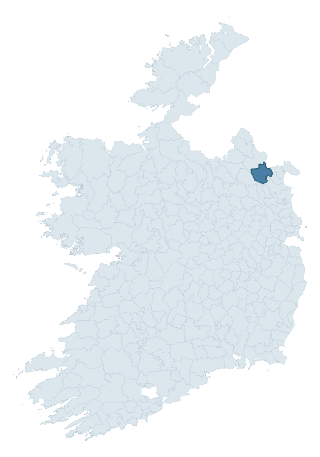 Regional context map showing FARNEY barony within MONAGHAN