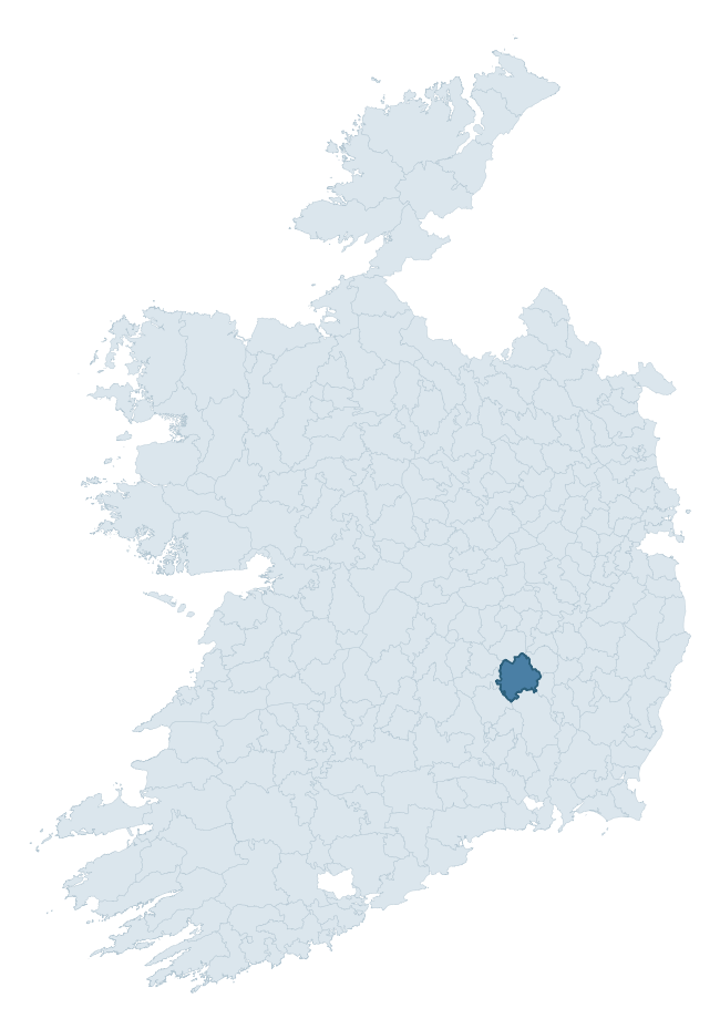 Regional context map showing FASSADININ barony within KILKENNY