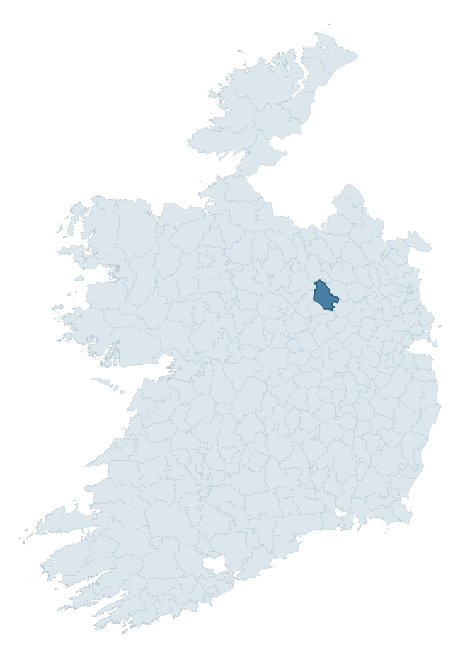 Regional context map showing FORE barony within WESTMEATH