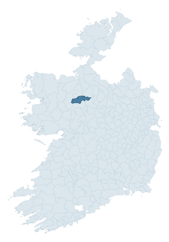 Regional context map showing FRENCHPARK barony within ROSCOMMON