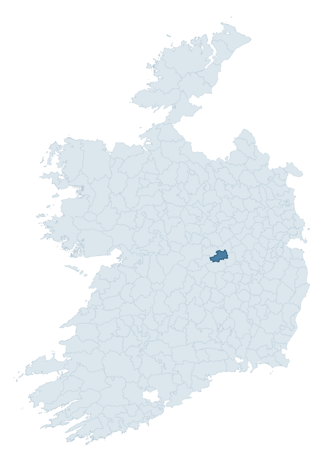 Regional context map showing GEASHILL barony within OFFALY