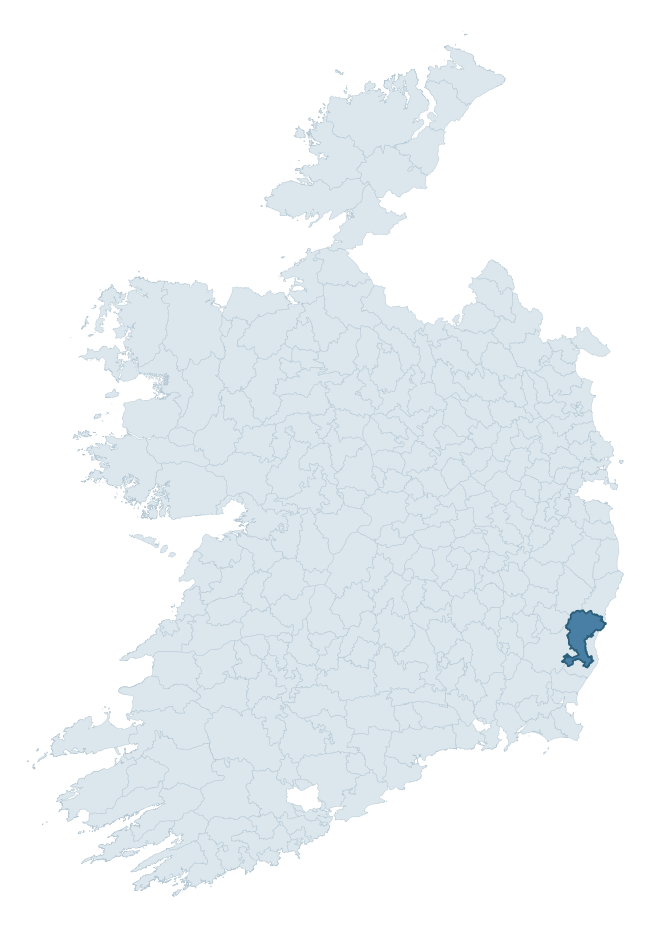 Regional context map showing GOREY barony within WEXFORD