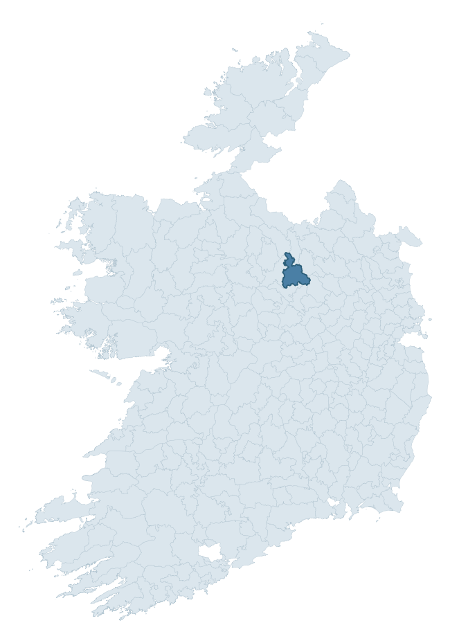 Regional context map showing GRANARD barony within LONGFORD