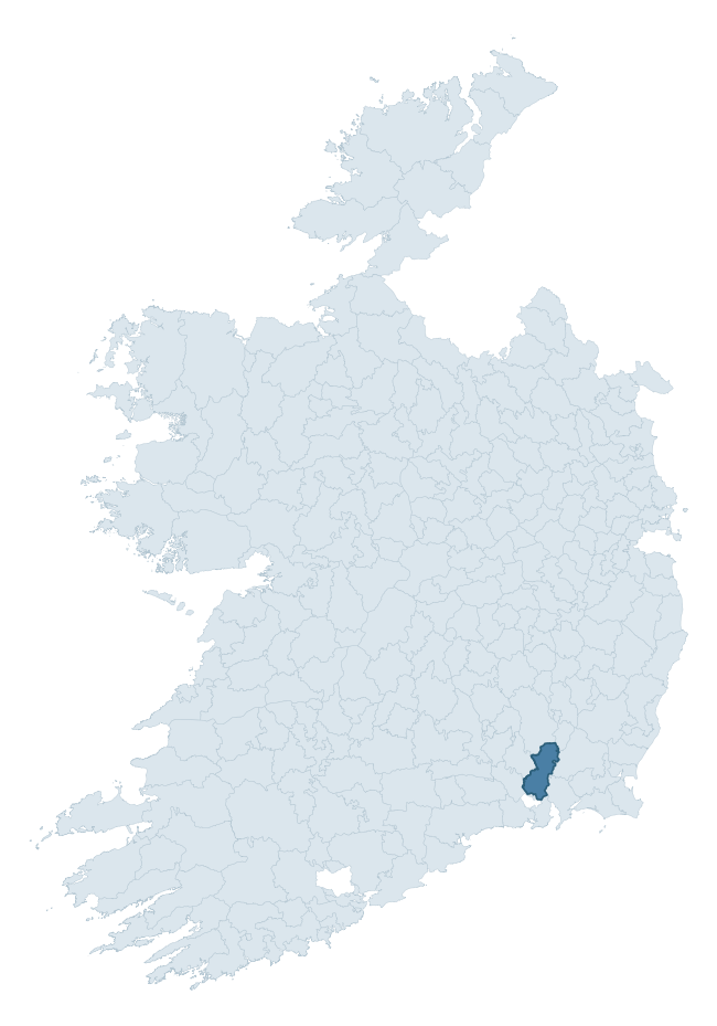 Regional context map showing IDA barony within KILKENNY