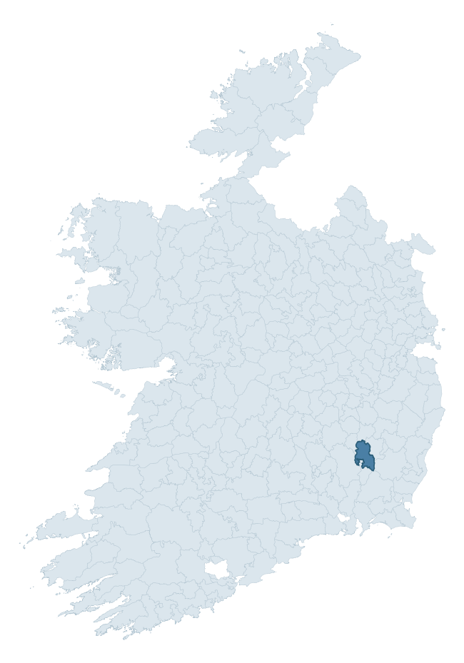 Regional context map showing IDRONE EAST barony within CARLOW