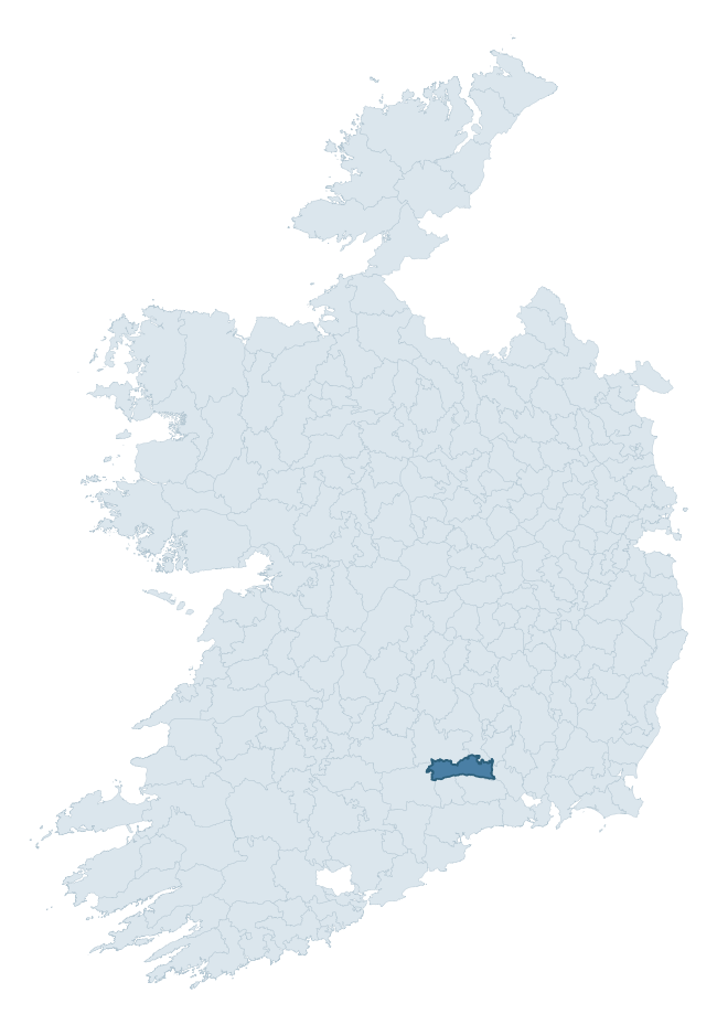 Regional context map showing IFFA and OFFA EAST barony within TIPPERARY