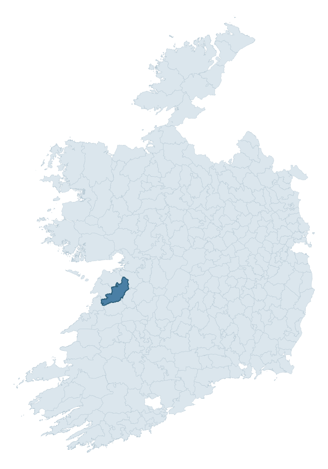 Regional context map showing INCHIQUIN barony within CLARE