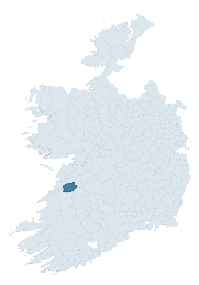 Regional context map showing ISLANDS barony within CLARE
