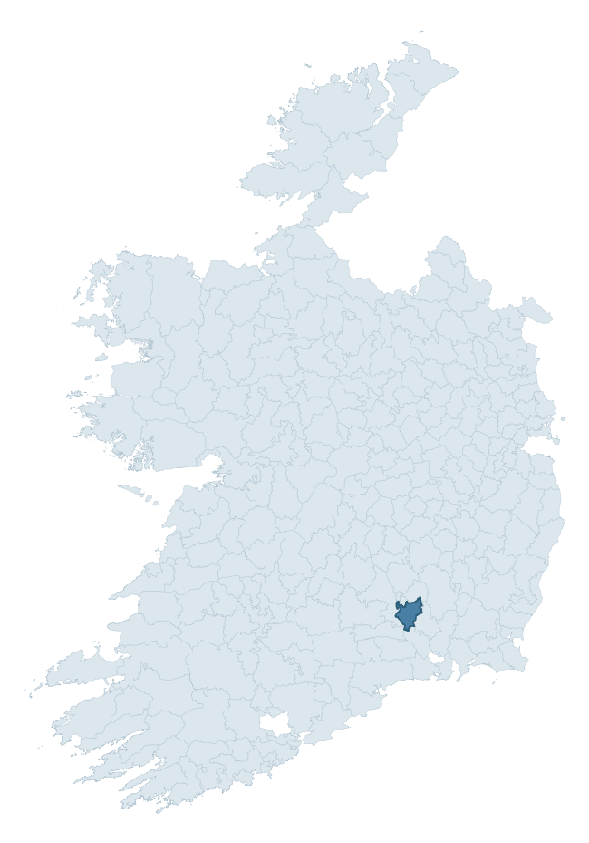 Regional context map showing KELLS barony within KILKENNY