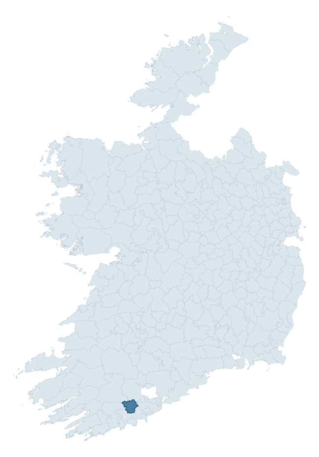 Regional context map showing KINALMEAKY barony within CORK