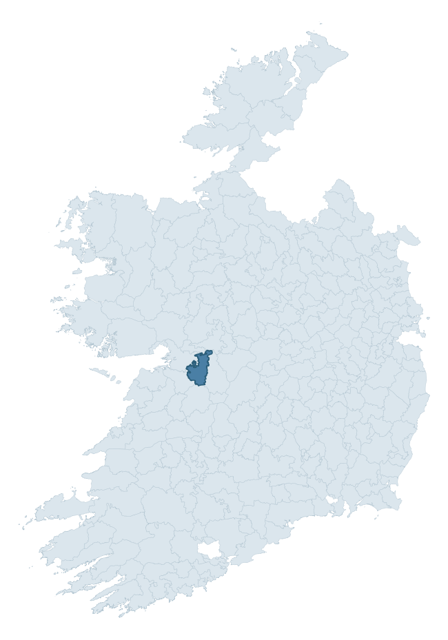 Regional context map showing LOUGHREA barony within GALWAY