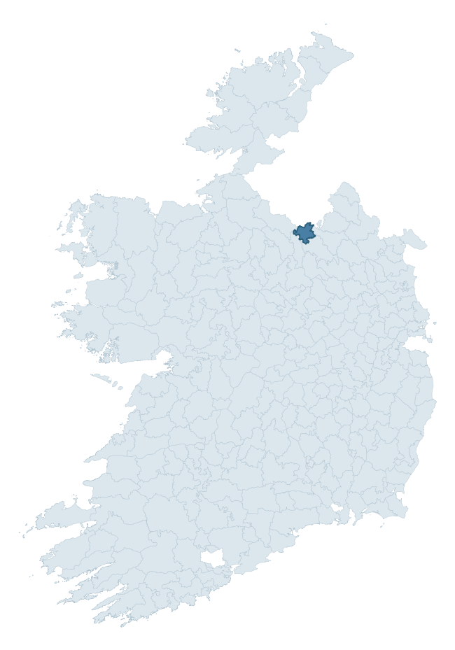 Regional context map showing LOUGHTEE LOWER barony within CAVAN