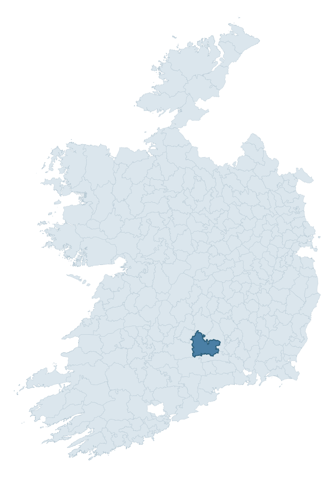 Regional context map showing MIDDLETHIRD barony within TIPPERARY