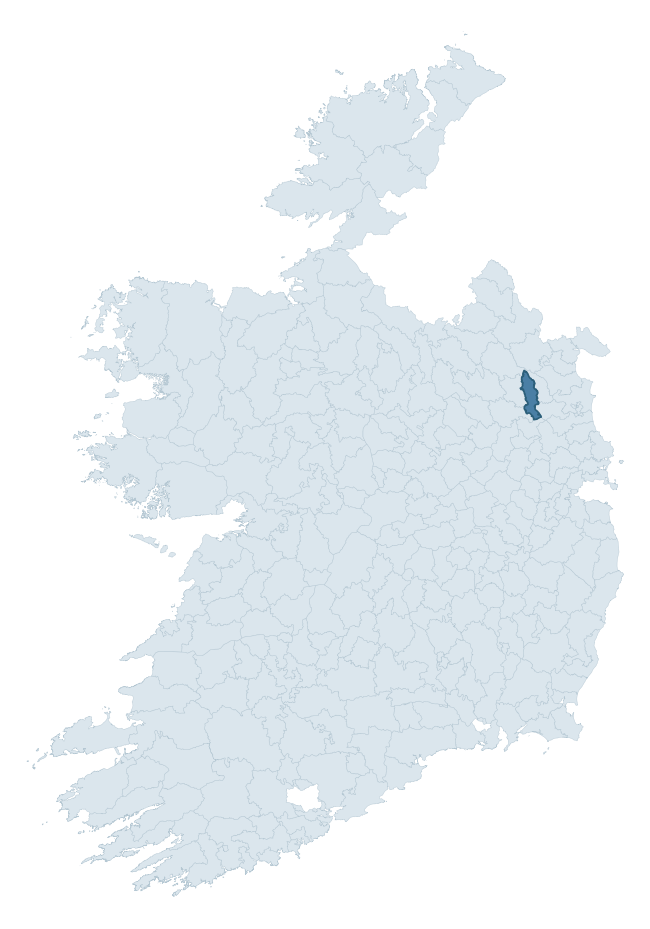 Regional context map showing MORGALLION barony within MEATH