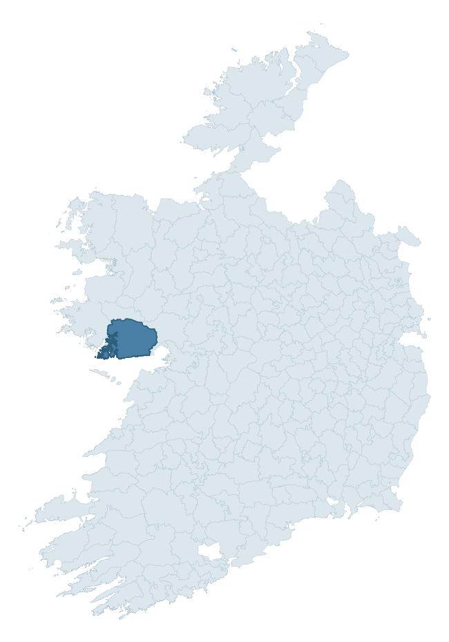 Regional context map showing MOYCULLEN barony within GALWAY