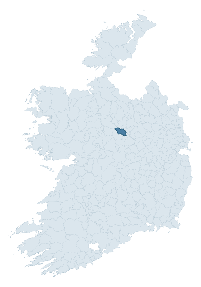 Regional context map showing MOYDOW barony within LONGFORD