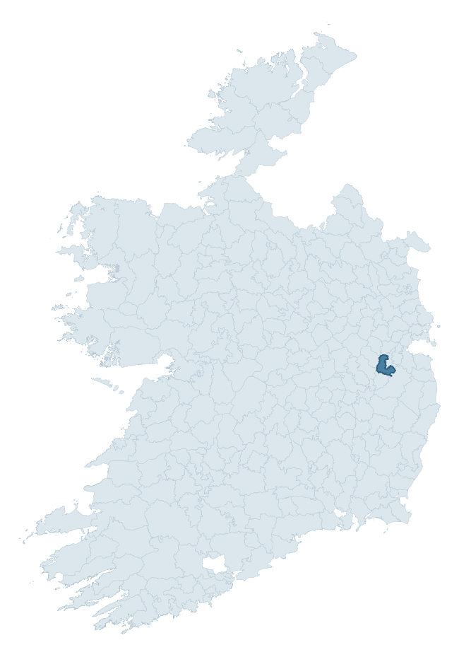Regional context map showing NAAS NORTH barony within KILDARE
