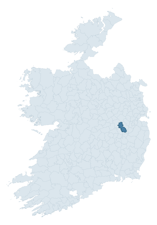 Regional context map showing OFFALY EAST barony within KILDARE
