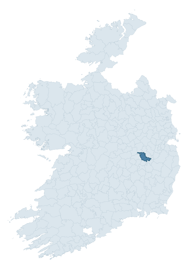 Regional context map showing OFFALY WEST barony within KILDARE