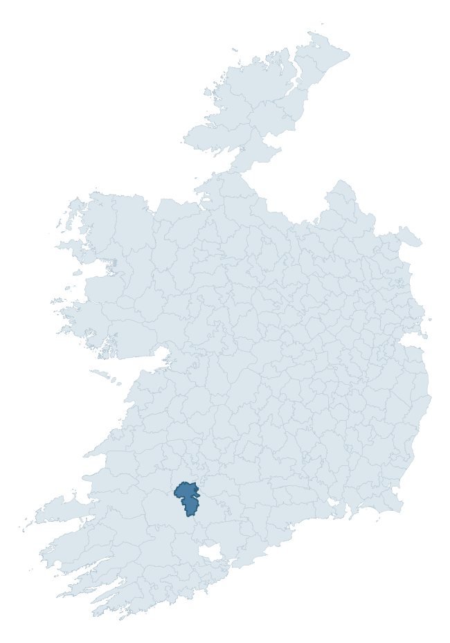 Regional context map showing ORRERY and KILMORE barony within CORK