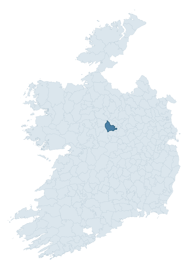 Regional context map showing RATHCLINE barony within LONGFORD