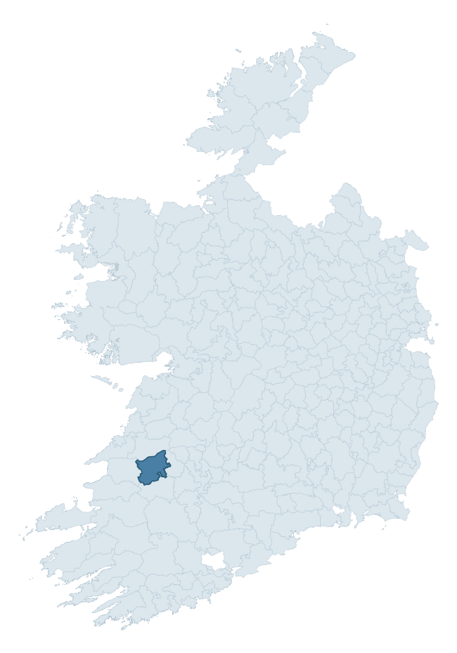 Regional context map showing SHANID barony within LIMERICK