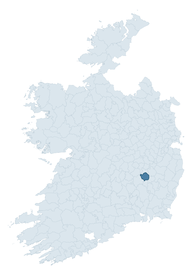 Regional context map showing SLIEVEMARGY barony within LAOIS