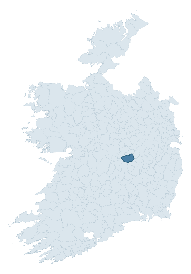 Regional context map showing TINNAHINCH barony within LAOIS