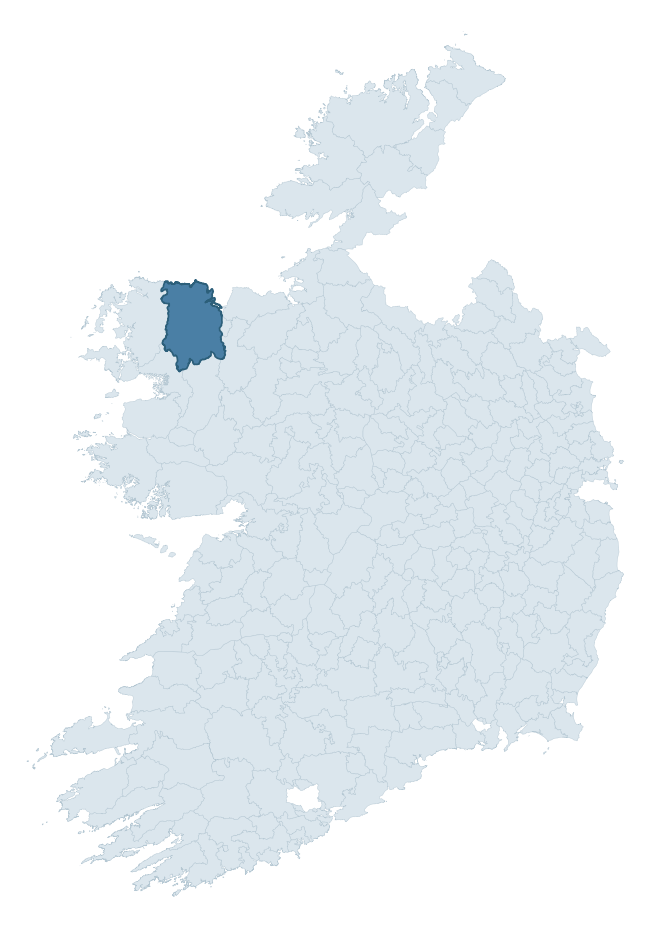 Regional context map showing TIRAWLEY barony within MAYO