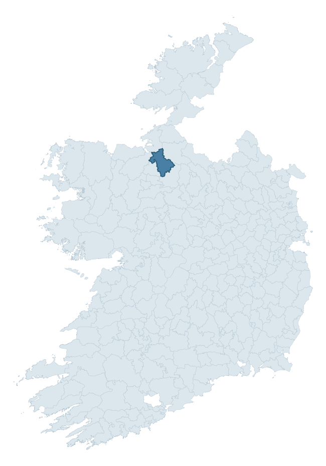 Regional context map showing TIRERRILL barony within SLIGO