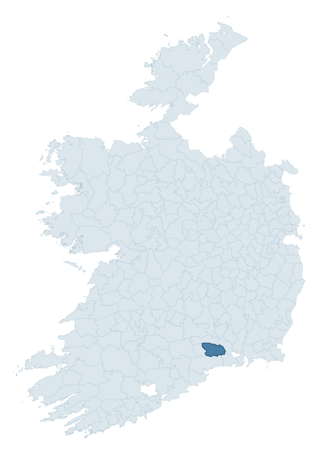 Regional context map showing UPPERTHIRD barony within WATERFORD
