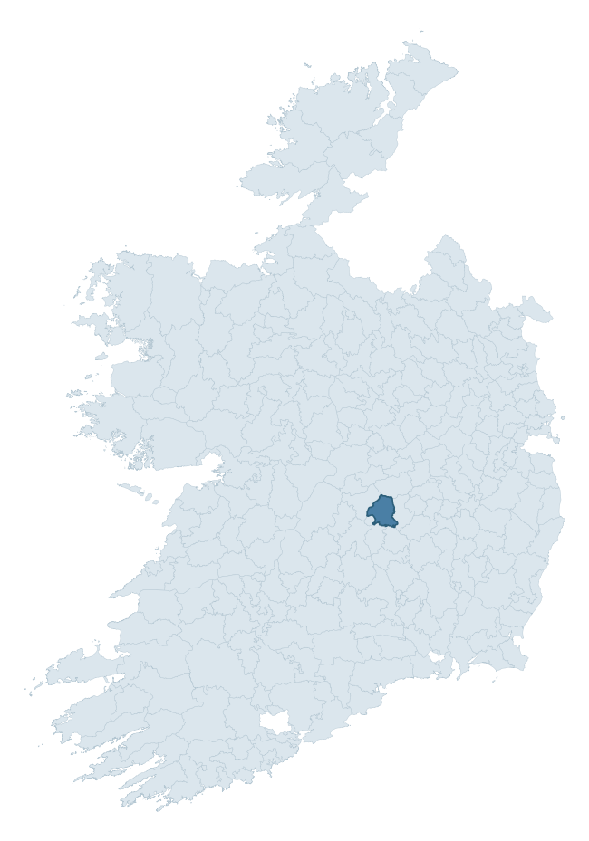 Regional context map showing UPPERWOODS barony within LAOIS