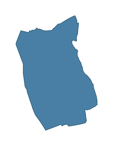 Detailed boundary map of ABBEY ward, Newry, Mourne and Down
