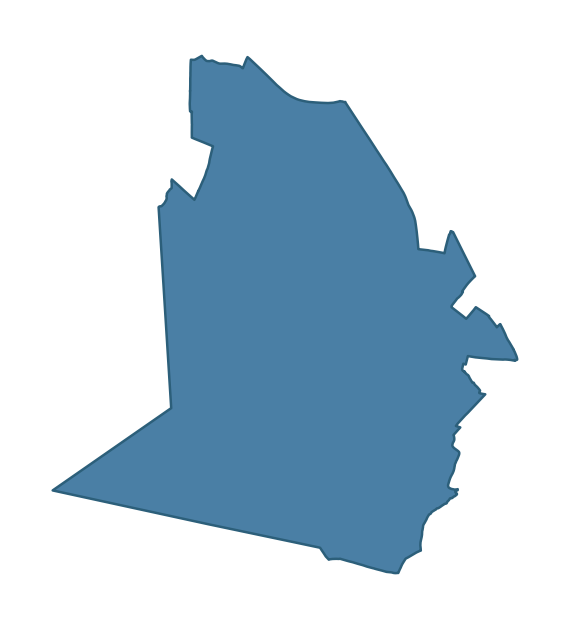 Detailed boundary map of ANTRIM CENTRE ward, Antrim and Newtownabbey