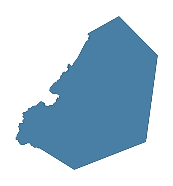 Detailed boundary map of ARDBOE ward, Mid Ulster