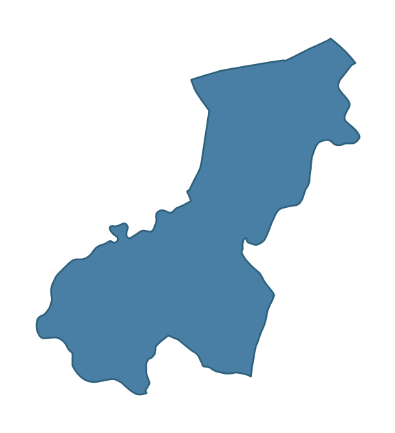 Detailed boundary map of ARDEEVIN ward, Mid and East Antrim