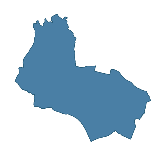 Detailed boundary map of ARTIGARVAN ward, Derry City and Strabane