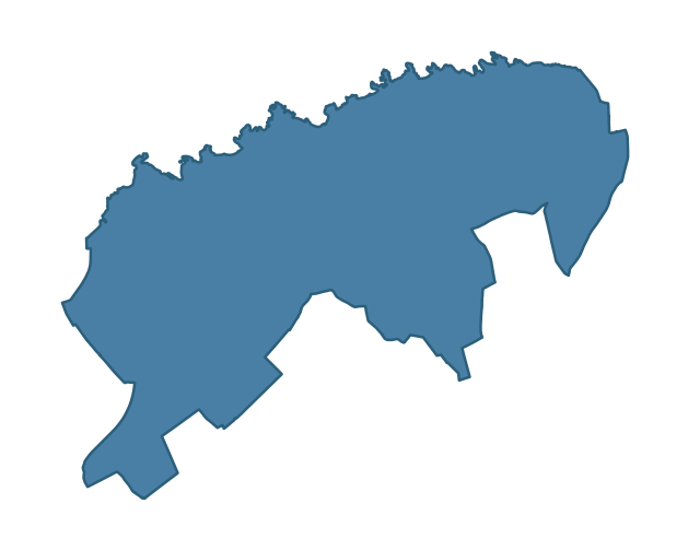 Detailed boundary map of ATLANTIC ward, Causeway Coast and Glens