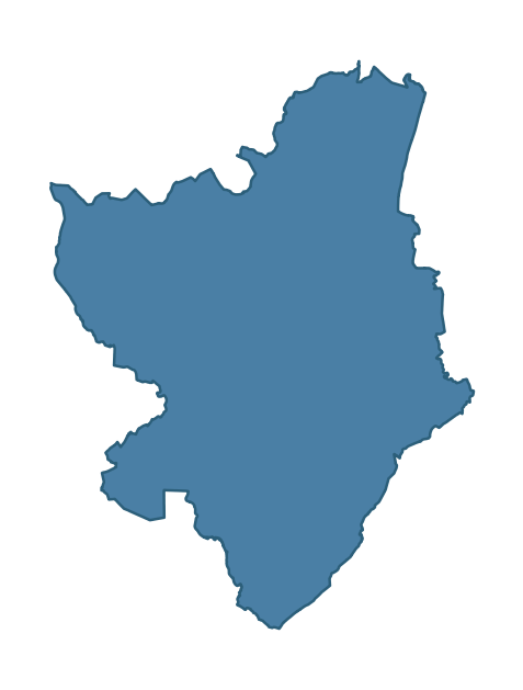 Detailed boundary map of AUGHER and CLOGHER ward, Mid Ulster